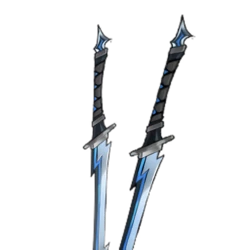 Black Flame Wings Dual Swords Dual Swords